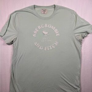 Abercrombie & Fitch Light Mint Crewneck Logo Tee